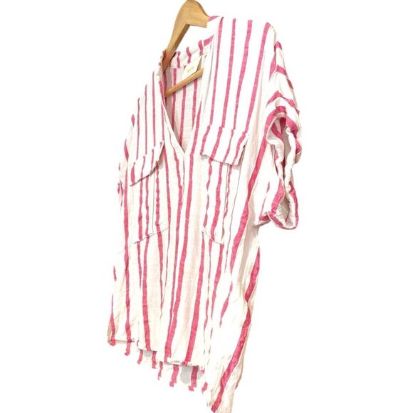 Anthropologie Maeve Amira Striped Top Ivory Pink Top Size Small - Picture 4 of 9